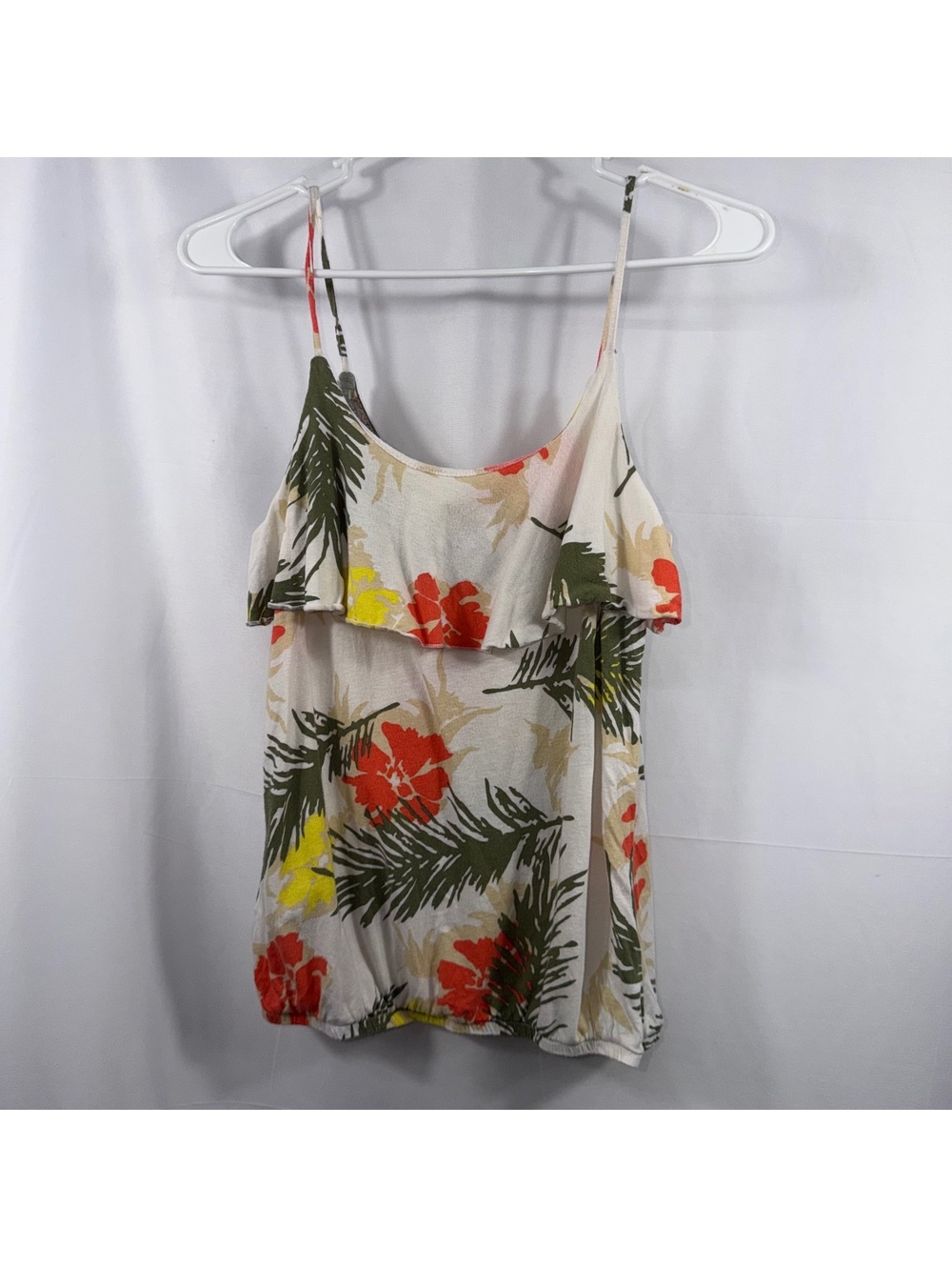 Old Navy Tropical Floral Ruffle Cami Top S